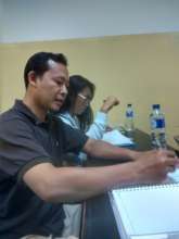 Me and my class mate in class discussion