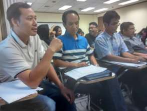 Paridi with his classmate in general lecture