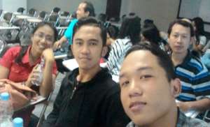Paridi and his classmate in the class room