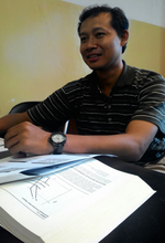Paridi working on his assignment