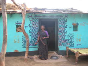 Women outside her house