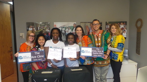 Dr Kila and Toyin with the CCC Team