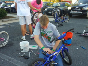 Working hard