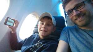 Mentor and mentee in the airplane to Milano