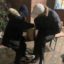 Discovering hte Christmas bag