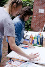 Tandem painting at the summer event