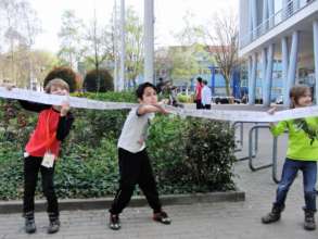 mentees holding all our theatre tickets