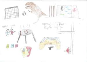 drawing of mentee and mentor