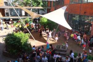 performance of kids at the festival