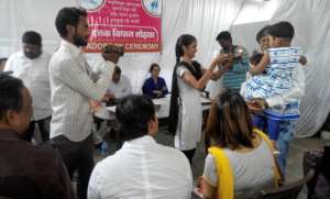 A farewell blessing from Asha's Snehalaya family