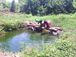 The un protected water source near the home