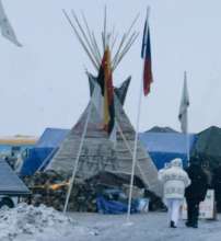 Jane at Standing Rock in December 2016