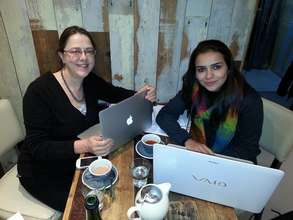 Alison visiting Naba'a in Lebanon 2014