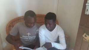 Abel and Jacob getting ready to go to university