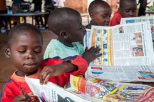Reading at the centre in Liyavo