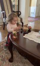 My Granddaughter playing with the babushka