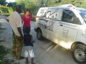 Monique explaining the work we do