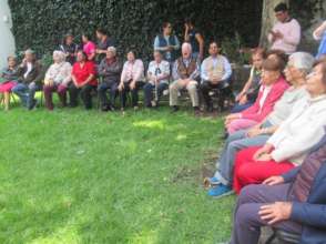 Patients after earthquake in the yard