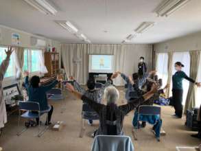 A scene from Iki 100 activity @ temporary housing