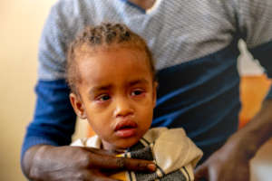 Meskenem is only four and suffers with trachoma