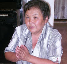 Svetlana offers a blessing during sacred ceremony