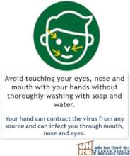 Avoid touching face and mouth with unwashed hands