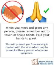 Greet people with folded hands