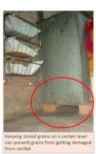 Keeping grains one meter above the floor