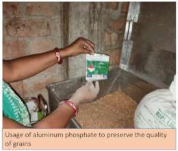 Using chemicals to preserve stored grains