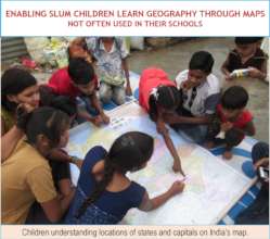 Children understanding locations on India's map