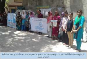 Adolescent girls spread message to save water
