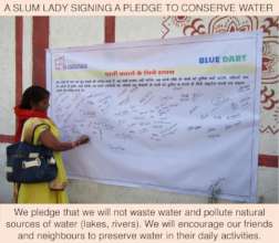 Pledge to save water and not pollute water bodies