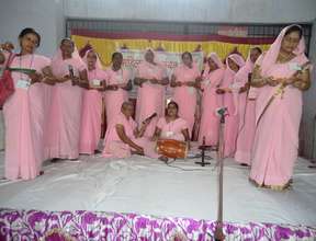 Women performing motivational self composed song