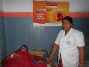 Chanda and her newborn