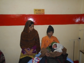 Renu with her baby after delivery at MGHN