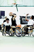 Guys playing hoops