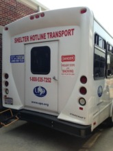 Shelter Hotline homeless pick up vehicle