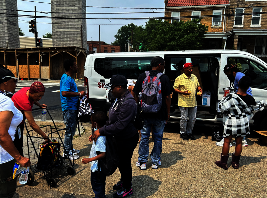 We distribute food, water & life-sustaining items.