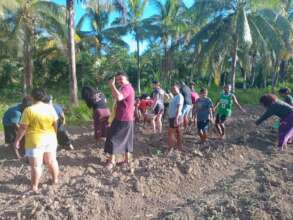 Teitei Youth Camp Planting Corn
