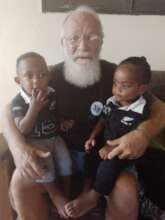 Grandaddy Austin with grand daughter and nephew.