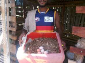 Kolo with Caqalai chicken eggs