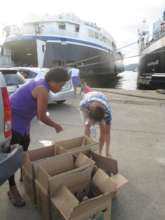 Suva Wharf, Giving Water and Food