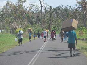 Communities getting water and food supply