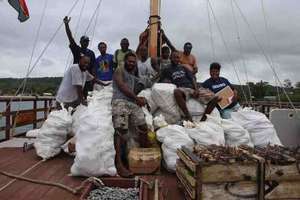 the volunteers in Santo