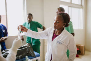 ECP - Kiire Teddy - working on a patient
