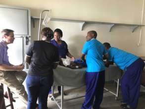Dr. Randall teaching a simulation exercise