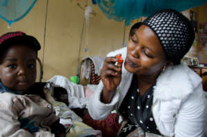 Mother and child in Emergency Department