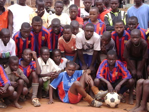 IDP camp children together with Sinyereri Team