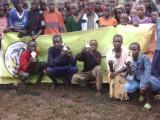 Children display their trophies