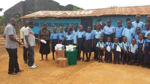 Bringing sanitation materials to remote schools